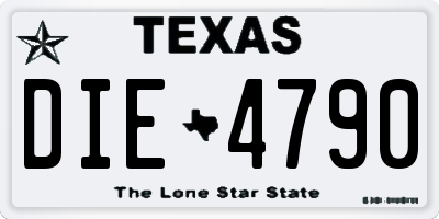 TX license plate DIE4790