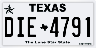 TX license plate DIE4791