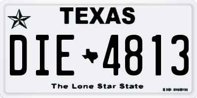 TX license plate DIE4813