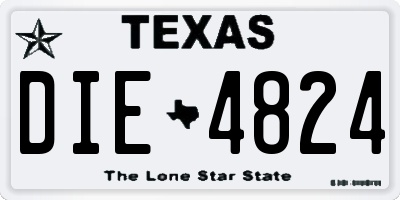 TX license plate DIE4824