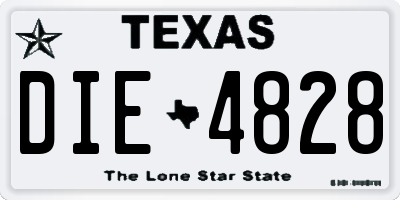 TX license plate DIE4828