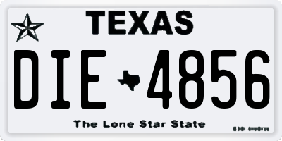 TX license plate DIE4856