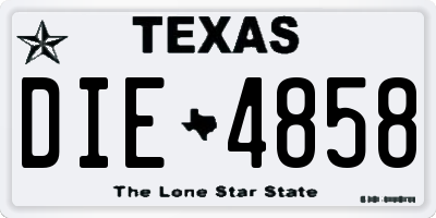TX license plate DIE4858