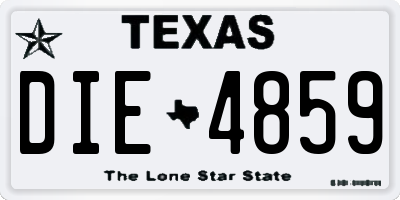 TX license plate DIE4859