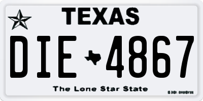 TX license plate DIE4867
