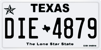 TX license plate DIE4879