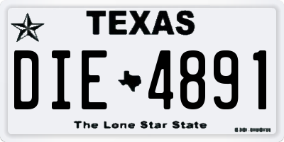 TX license plate DIE4891