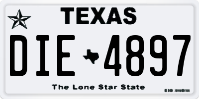 TX license plate DIE4897