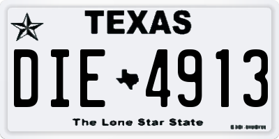 TX license plate DIE4913