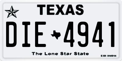TX license plate DIE4941