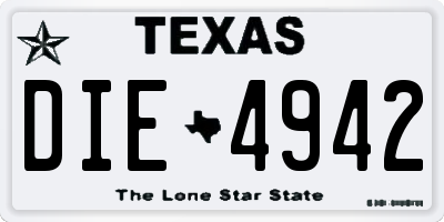 TX license plate DIE4942