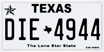 TX license plate DIE4944