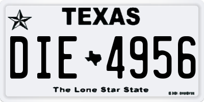 TX license plate DIE4956