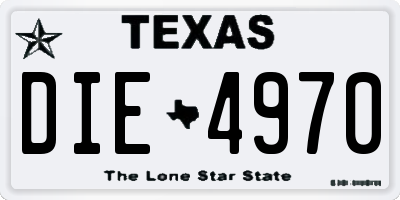 TX license plate DIE4970