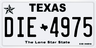 TX license plate DIE4975