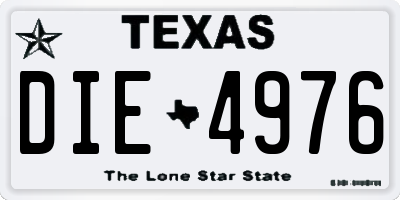 TX license plate DIE4976