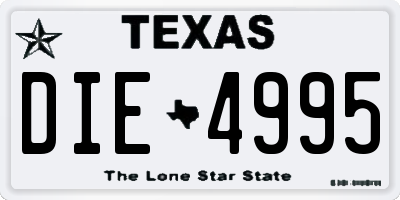 TX license plate DIE4995