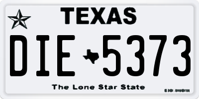 TX license plate DIE5373