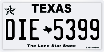 TX license plate DIE5399