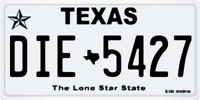 TX license plate DIE5427