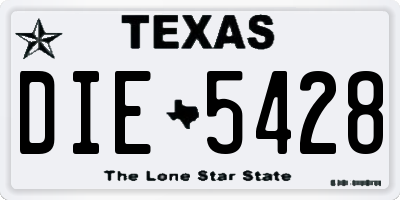 TX license plate DIE5428