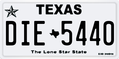 TX license plate DIE5440
