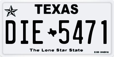 TX license plate DIE5471