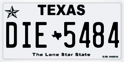 TX license plate DIE5484
