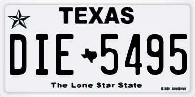 TX license plate DIE5495