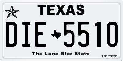 TX license plate DIE5510