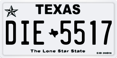 TX license plate DIE5517