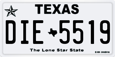 TX license plate DIE5519