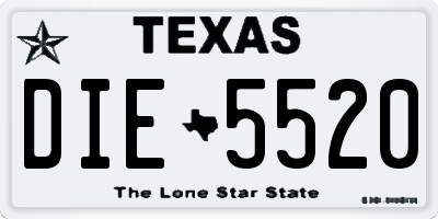 TX license plate DIE5520