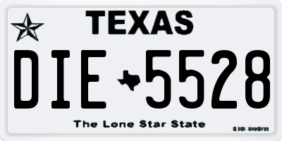 TX license plate DIE5528