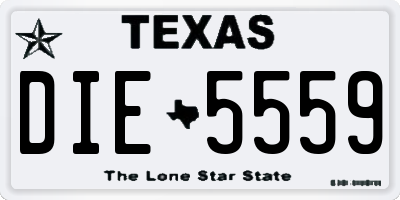 TX license plate DIE5559