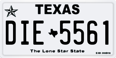 TX license plate DIE5561