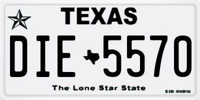 TX license plate DIE5570