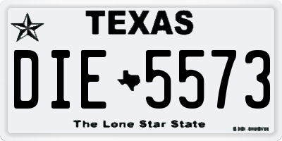 TX license plate DIE5573
