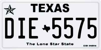 TX license plate DIE5575