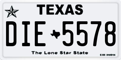 TX license plate DIE5578