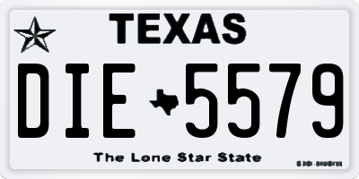 TX license plate DIE5579