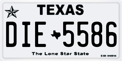 TX license plate DIE5586