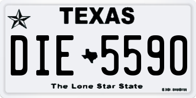 TX license plate DIE5590