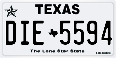 TX license plate DIE5594