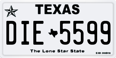 TX license plate DIE5599