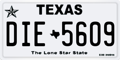 TX license plate DIE5609
