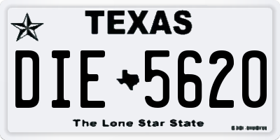 TX license plate DIE5620