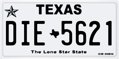 TX license plate DIE5621