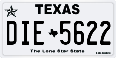 TX license plate DIE5622