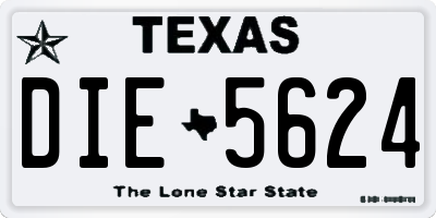 TX license plate DIE5624